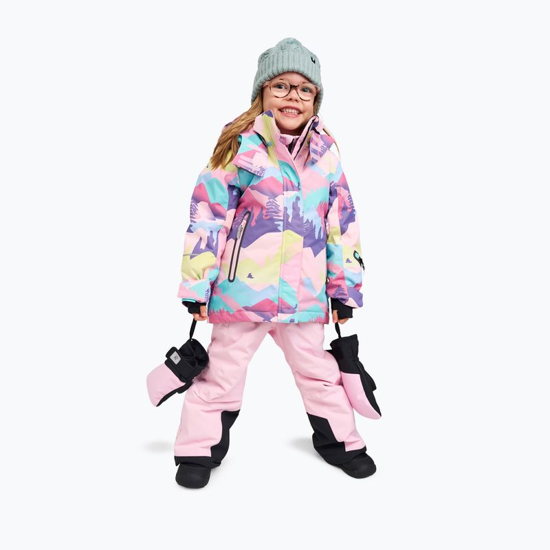 Children's ski jacket Reima Kiiruna grey pink 12