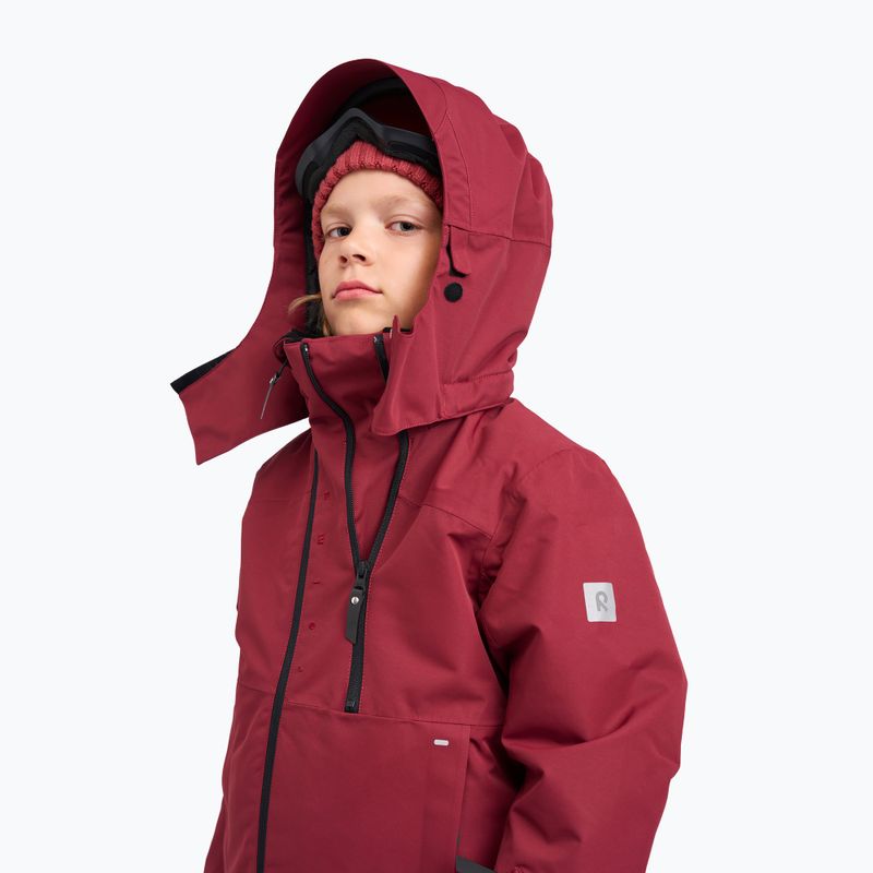 Children's ski jacket Reima Tieten maroon 10