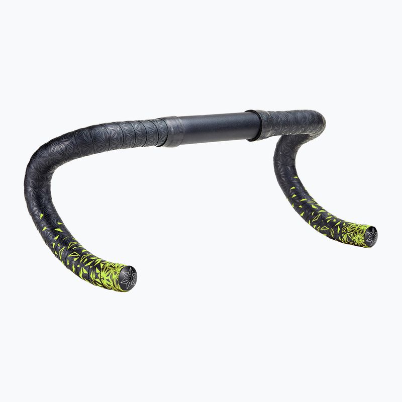 SUPACAZ Super Sticky Kush Star Fade neon yellow star fade/neon yellow plugs handlebar wrap 2