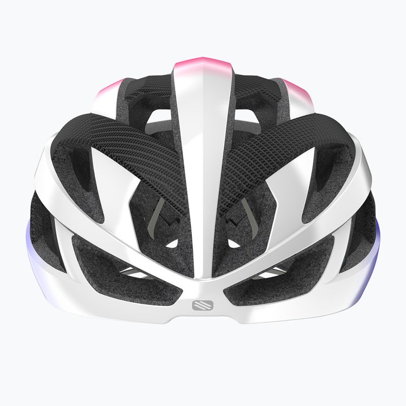 Bike helmet Rudy Project Rebel pearl metal/pink/cyber blue shiny 3
