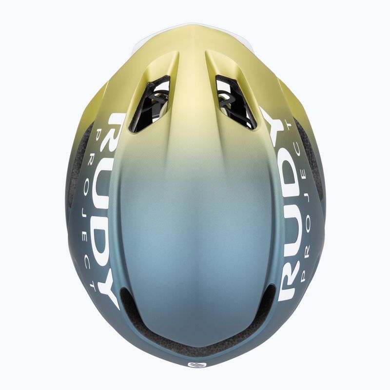 Bike helmet Rudy Project Nytron blue avio/apple green metal matte 6