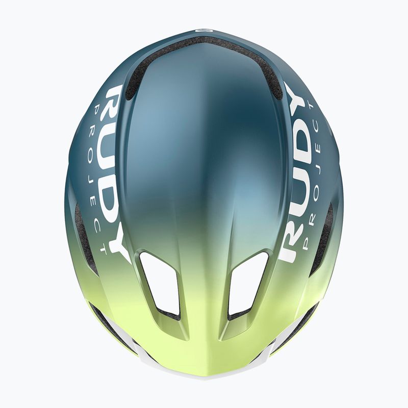 Bike helmet Rudy Project Nytron blue avio/apple green metal matte 5