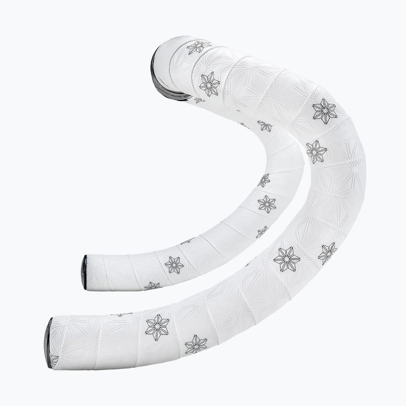 SUPACAZ Super Sticky Kush Galaxy white tape/black print/ano black plugs handlebar wrap 2