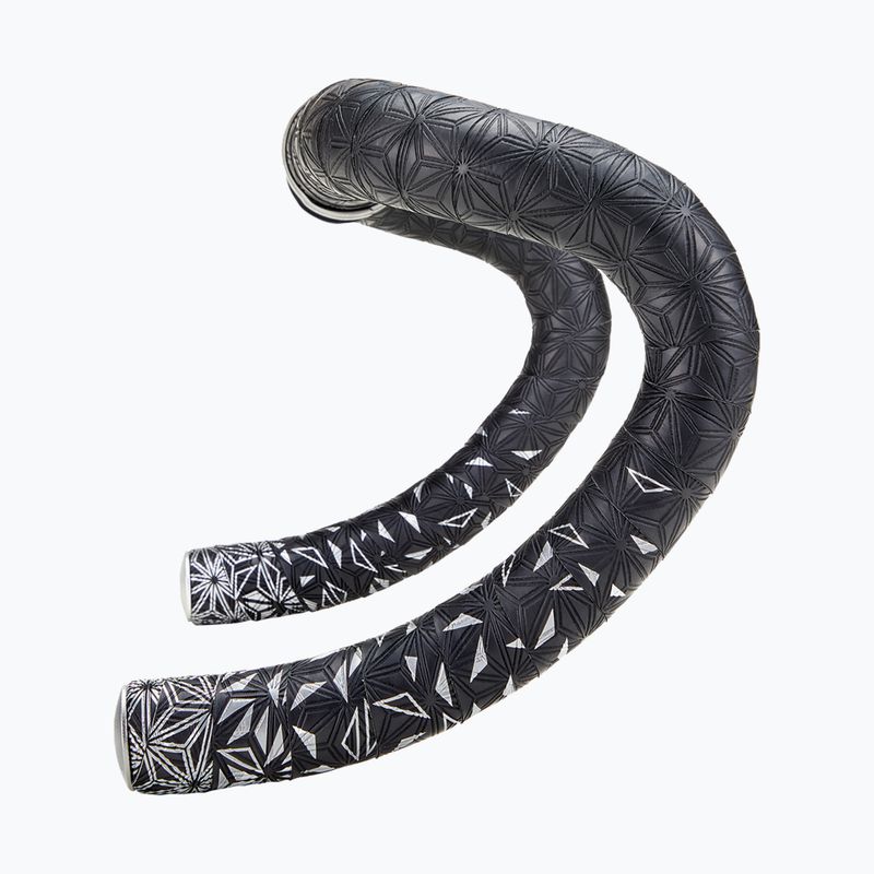SUPACAZ Super Sticky Kush Star Fade platinum print/ano platinum plugs handlebar wrap