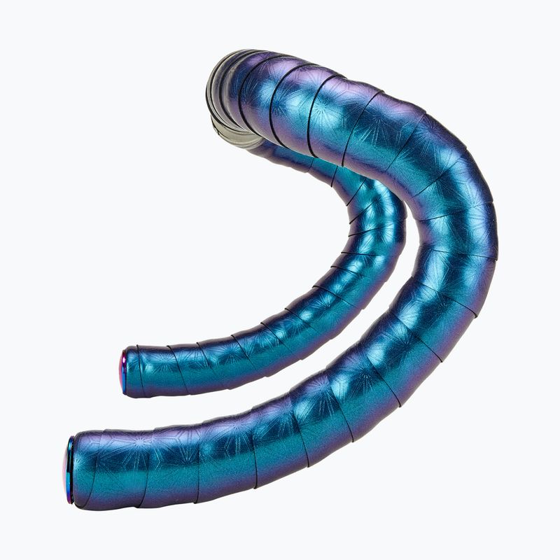 SUPACAZ Bling Tape oil slick/ano black plugs handlebar wrap
