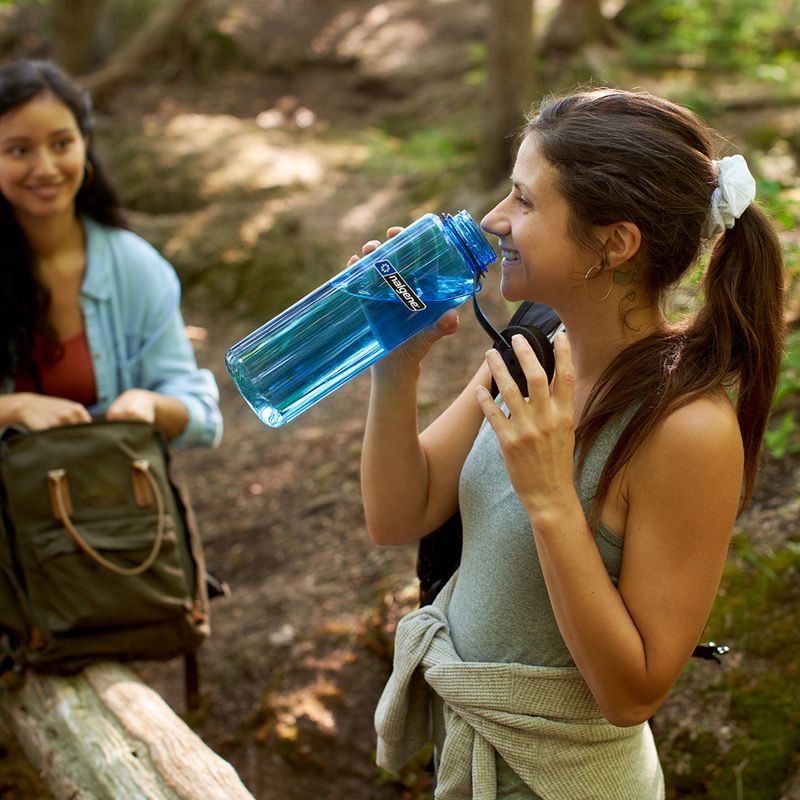 Nalgene Wide Mouth Silo Sustain 1400 ml travel bottle blue/black cap 5