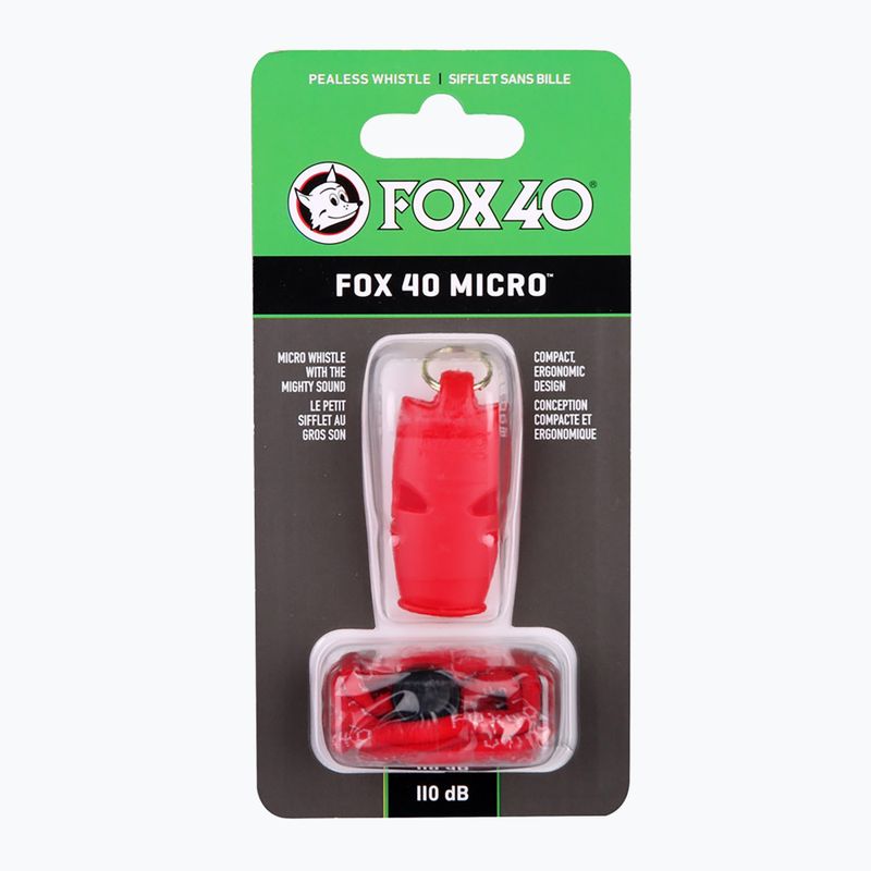 Whistle with cord Fox 40 Micro Safety red 2