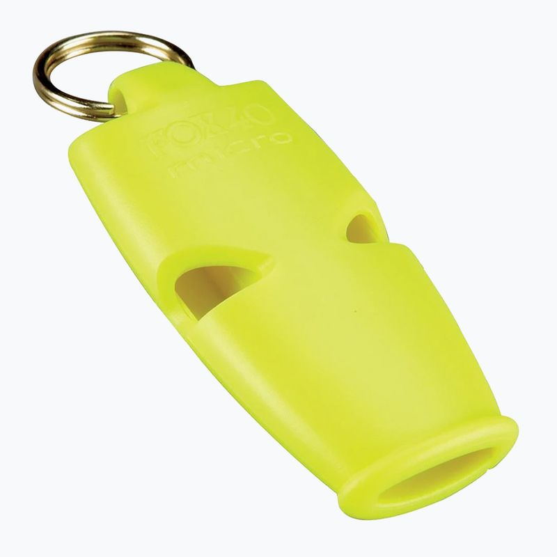 Fox 40 Micro Safety neon yellow whistle with cord