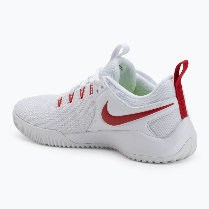 Women's volleyball shoes Nike Air Zoom Hyperace 2 white/university red 3