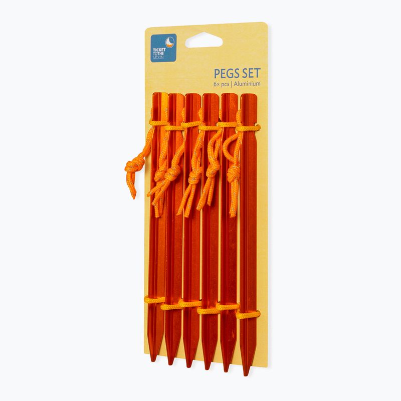 Ticket To The Moon Aluminium tent pegs 6 pcs. orange 2