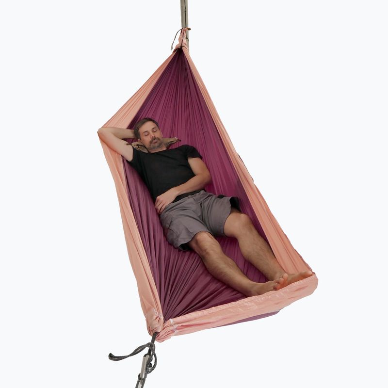 Ticket To The Moon Original plum/peach two-person hiking hammock 3