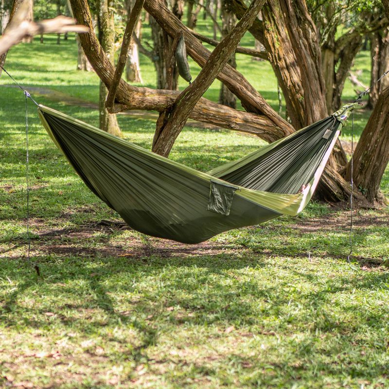 Ticket To The Moon Original army green/green apple two-person hiking hammock 5