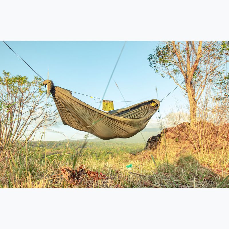 Ticket To The Moon Pro army green hiking hammock 6