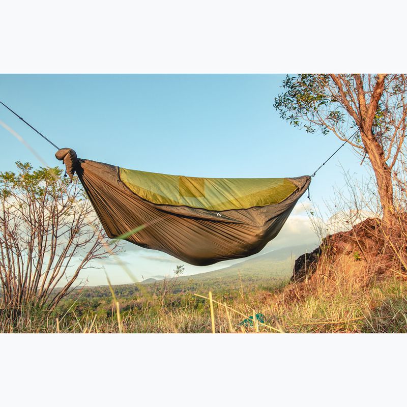 Ticket To The Moon Pro army green hiking hammock 7