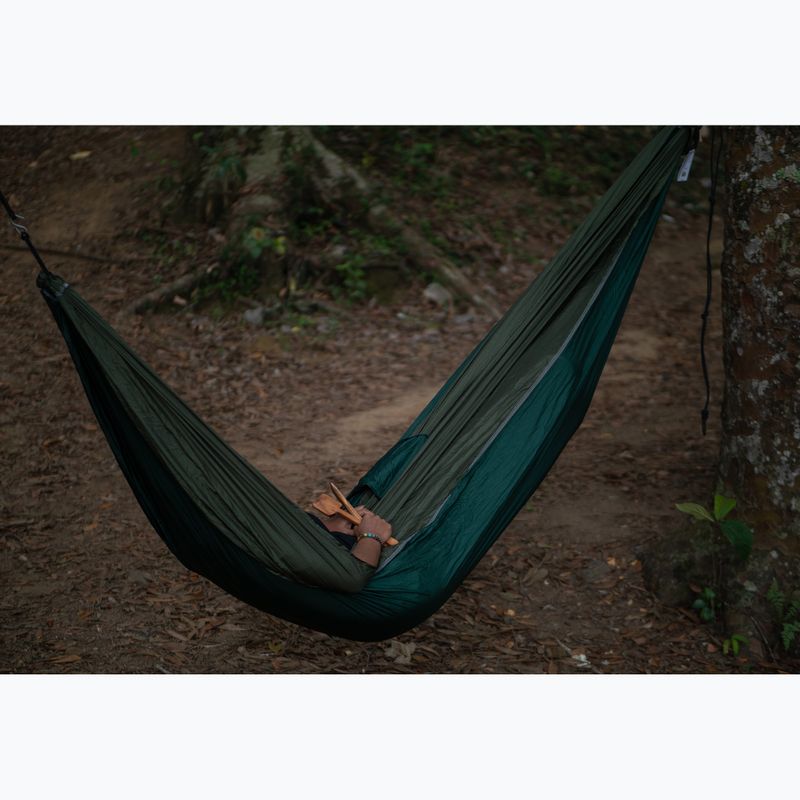 2-person travel hammock Ticket To The Moon King Size dark green/leaf green 7