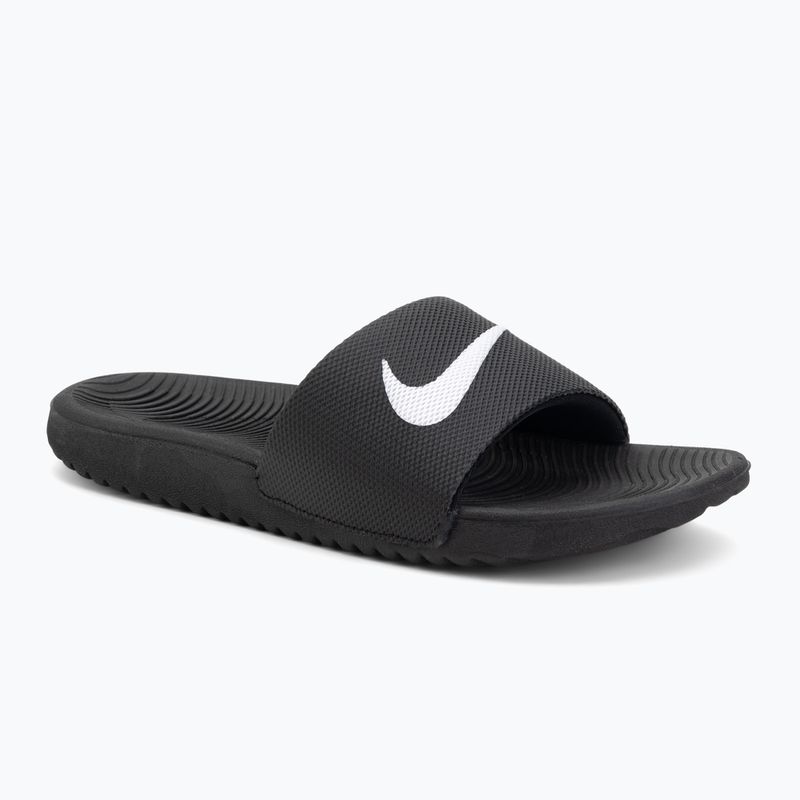 Children's slides Nike Kawa black/white