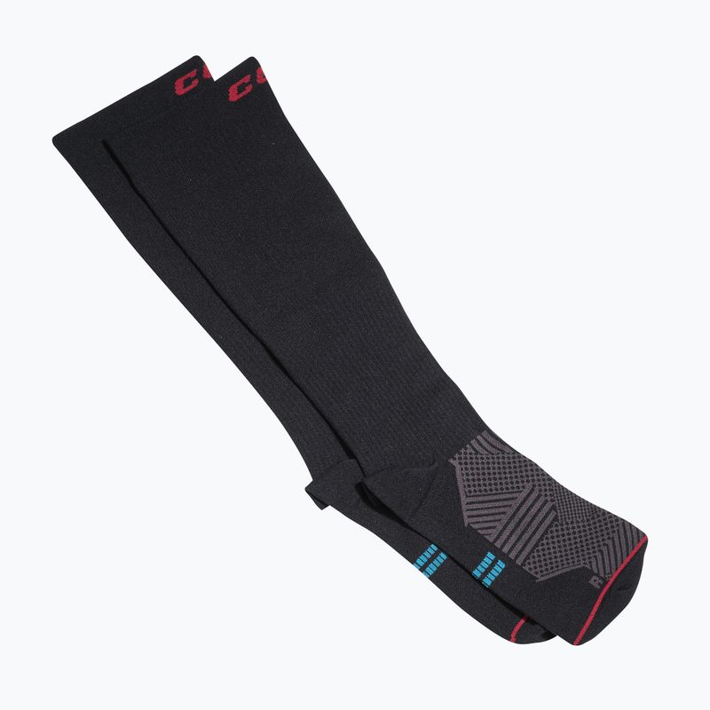 Hockey socks CCM Compression Knee black/red 3