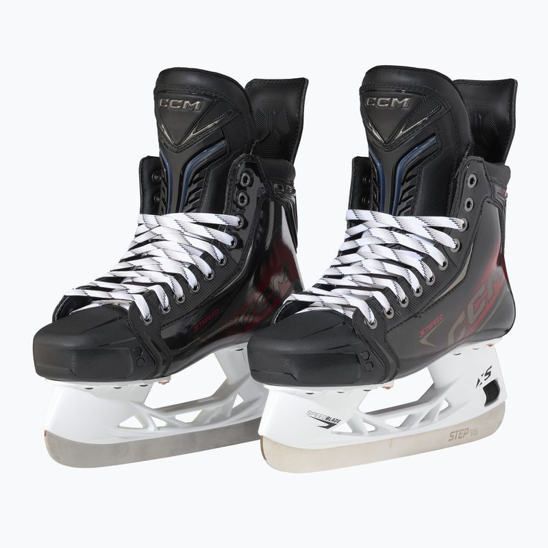 Children's goalie hockey skates CCM JetSpeed FT8 INT TAPERED black 2