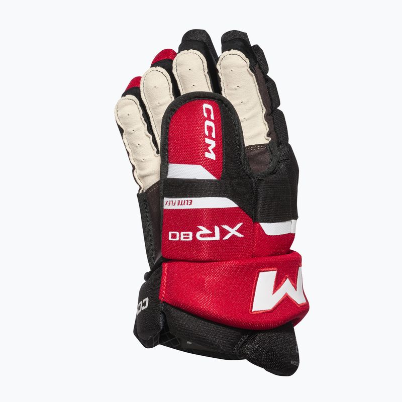 Hockey gloves CCM Tacks XR80 SR Gloves black/red/white 2