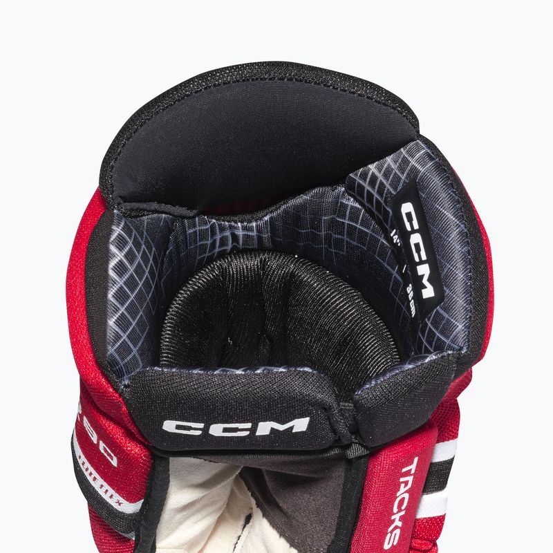 Hockey gloves CCM Tacks XR80 SR Gloves black/red/white 4