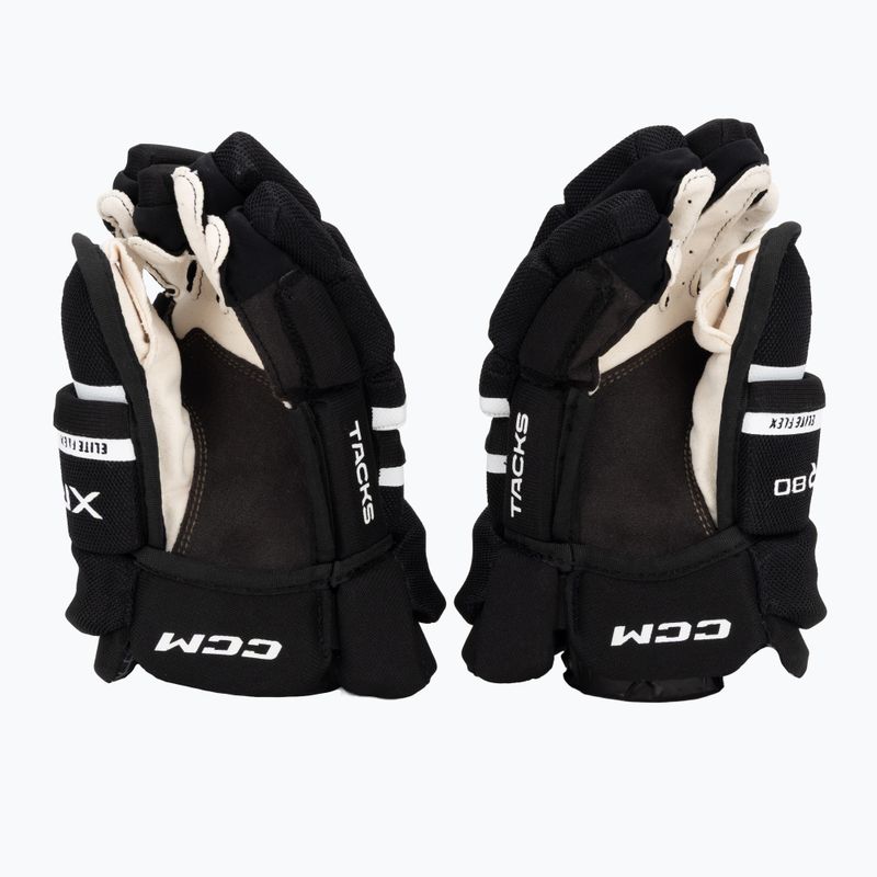 Children's hockey gloves CCM Tacks XR80 JR Gloves black/white 3