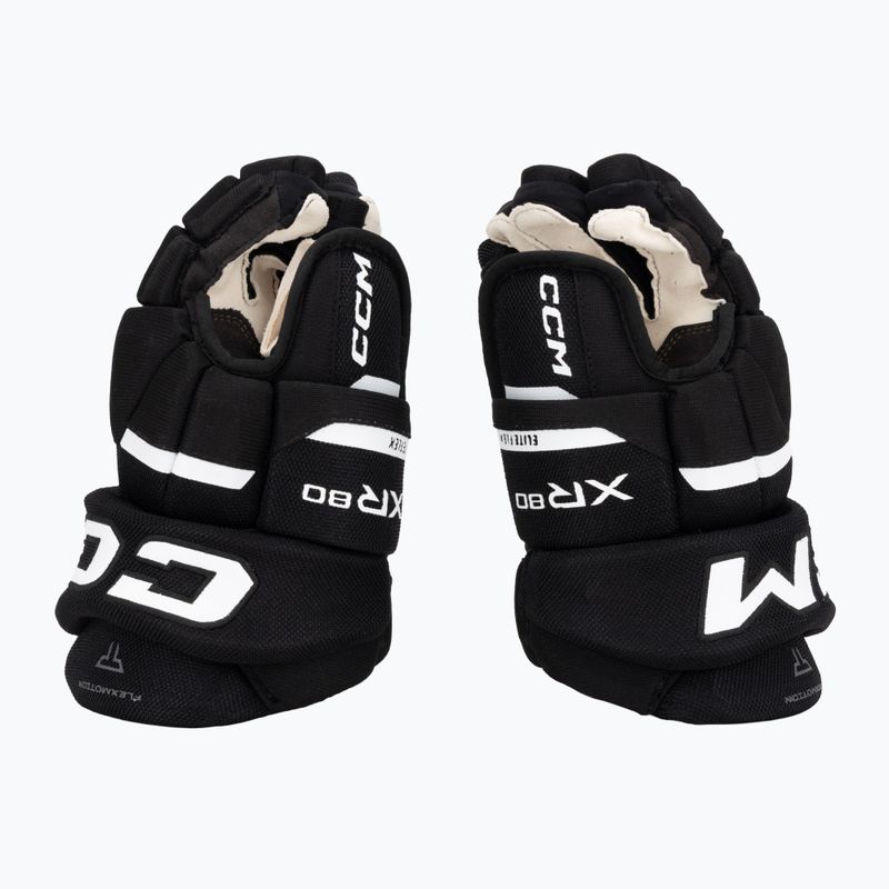 Children's hockey gloves CCM Tacks XR80 JR Gloves black/white 4