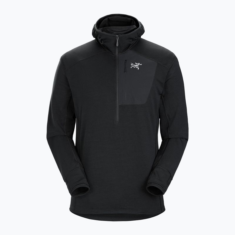 Men's Arc'teryx Delta 1/2 Zip Hoody fleece sweatshirt black X000005488017