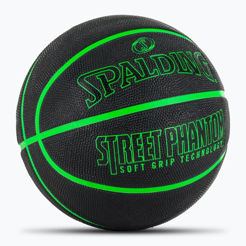 Spalding Phantom basketball black/green size 6 2