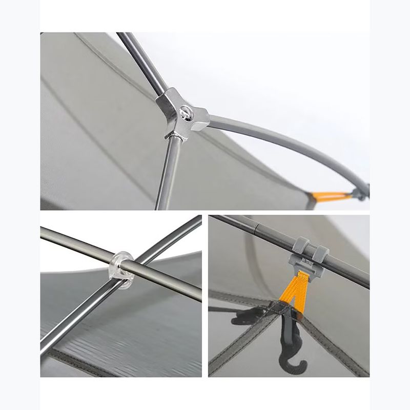 2-person trekking tent Naturehike Mongar 2 light grey/dark green 4