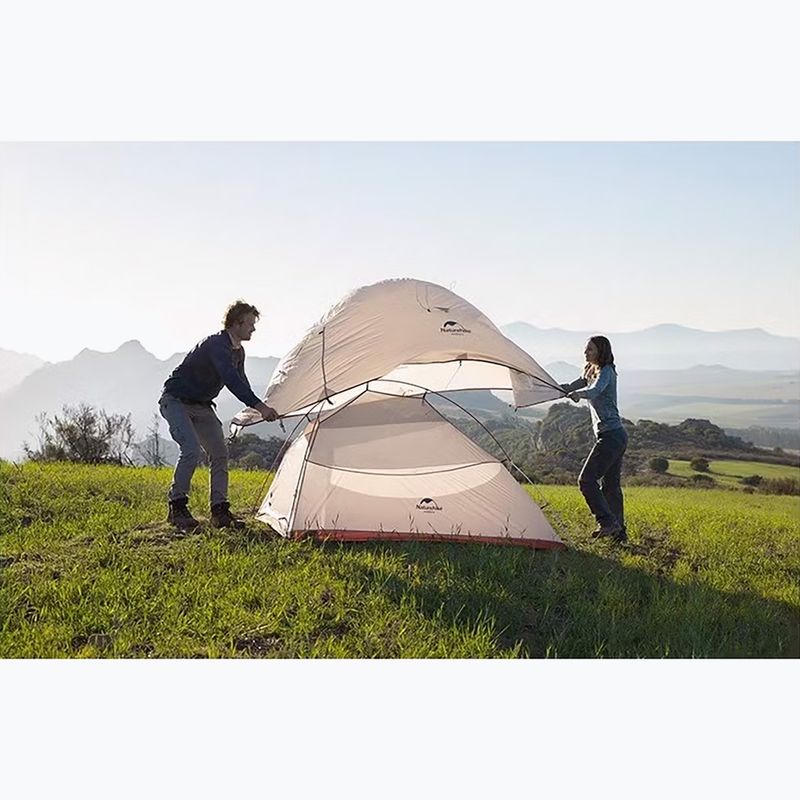 Naturehike Cloud Up 1-person trekking tent light grey/red 5