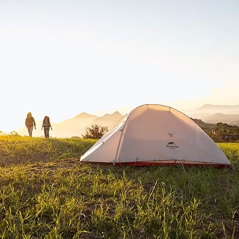 Naturehike Cloud Up 1-person trekking tent light grey/red 6