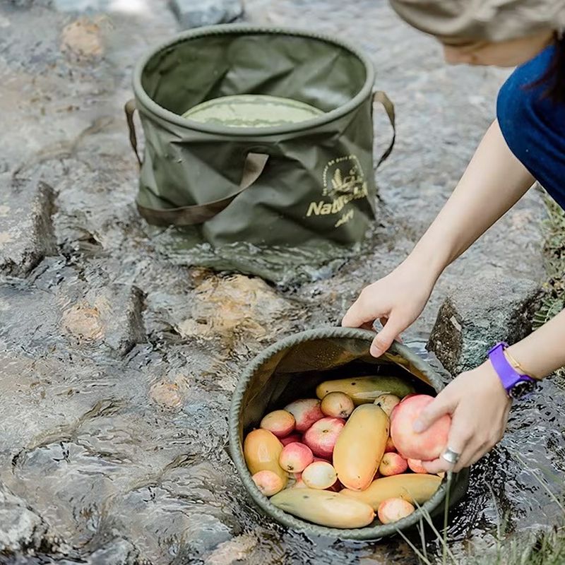 Collapsible bucket Naturehike NH20SJ040 20 l army green 2
