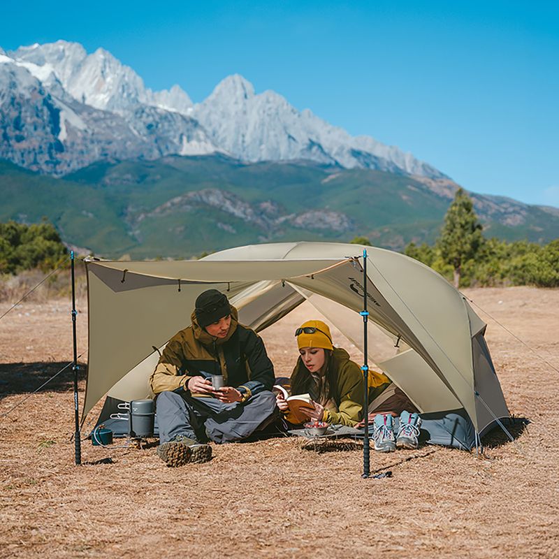 2-person trekking tent Naturehike Mongar UL 2 15D moon rock sand 5