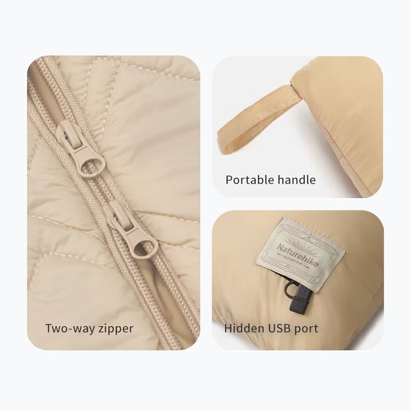 Heated blanket Naturehike SK90 M cloud gray 2