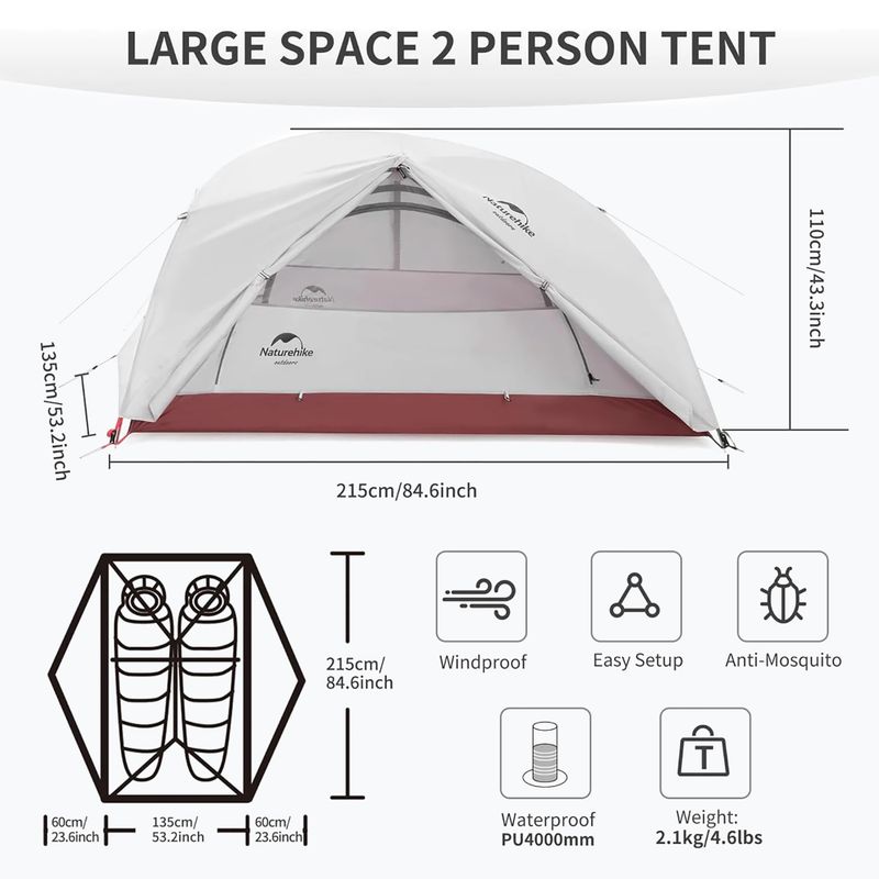 Naturehike Star River 2 forest green 2-person trekking tent 5