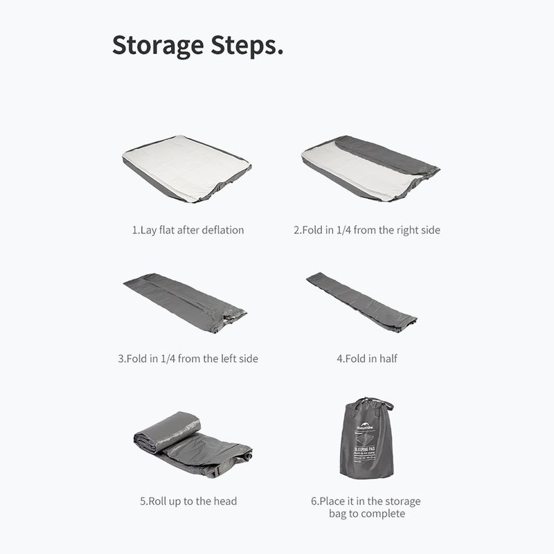 Inflatable mattress Naturehike Chenjing with Pillow Double grey 3