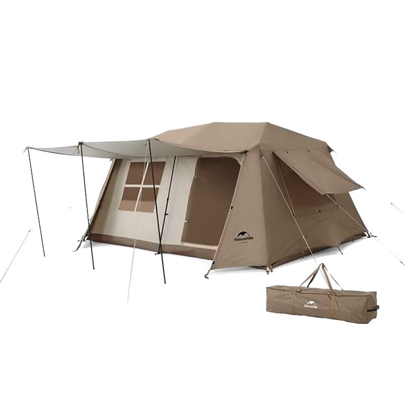 4-person camping tent Naturehike Village 13 Ridge Ultimate Edition brown/ti black 9