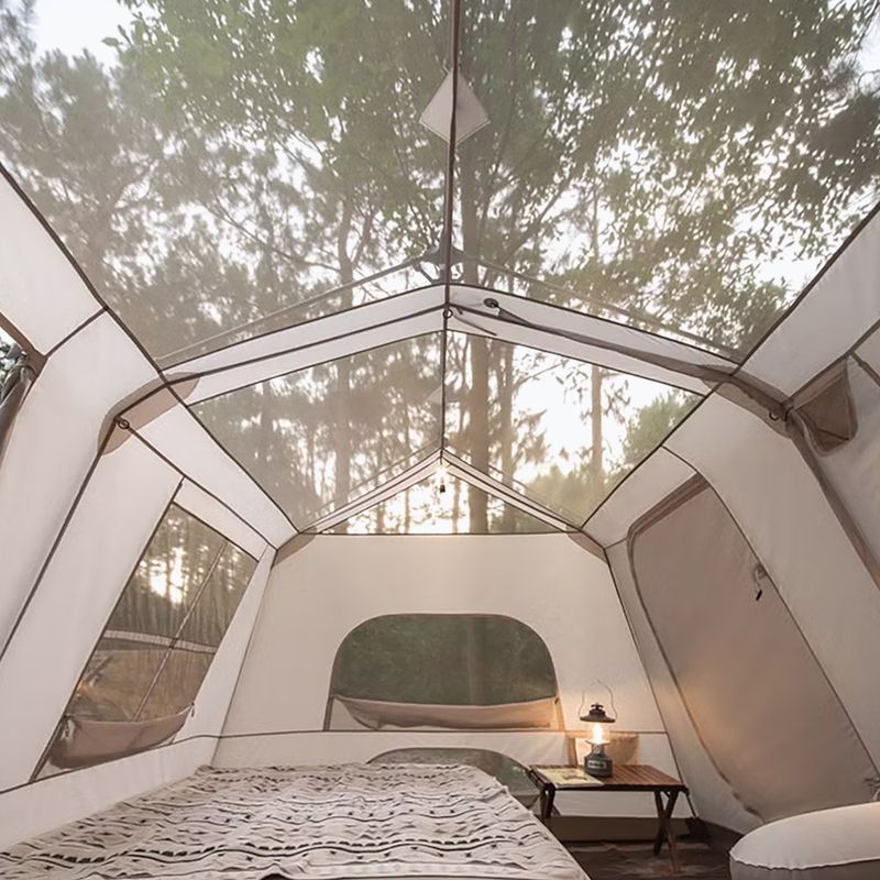 4-person camping tent Naturehike Village 13 Ridge Ultimate Edition brown/ti black 6