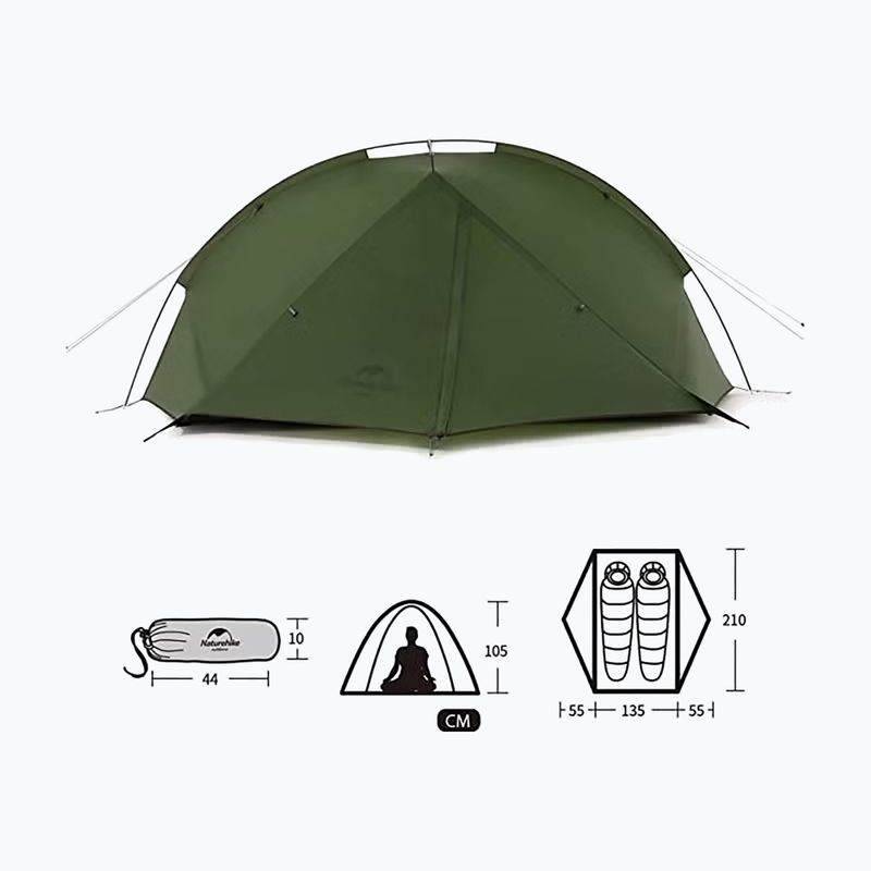 2-person trekking tent Naturehike Tagar 2 forest green 2