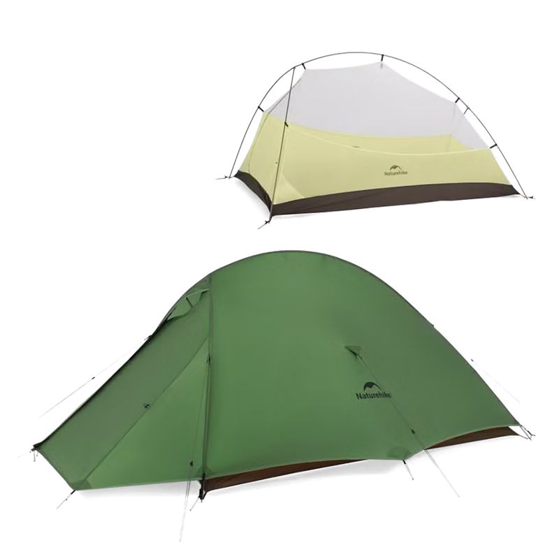 2-person trekking tent Naturehike Cloud Up 2 Pro 20D forest green 3