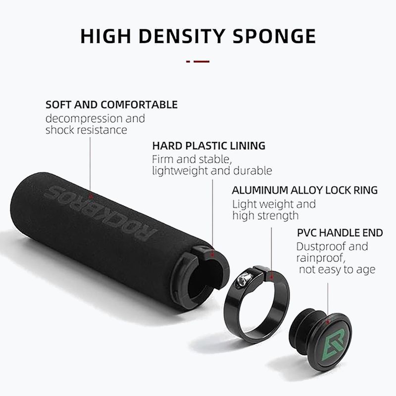 Handlebar grips Rockbros BT1001 Handlebar Grips black 3