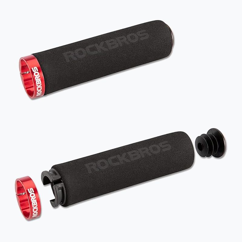 Handlebar grips Rockbros BT1001 Handlebar Grips black/red 2
