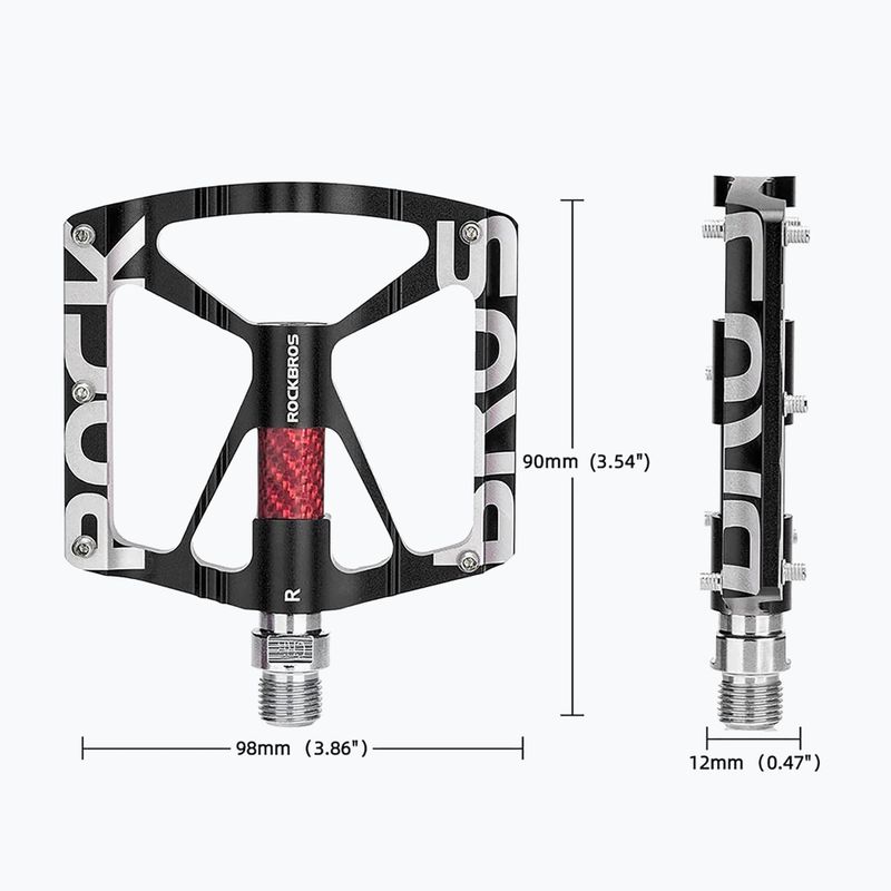 Bike pedals Rockbros 37213071001 black/white 3