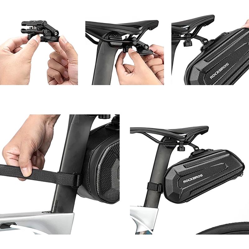 Bike underseat bag Rockbros B69 Bike Saddle Bag black 5