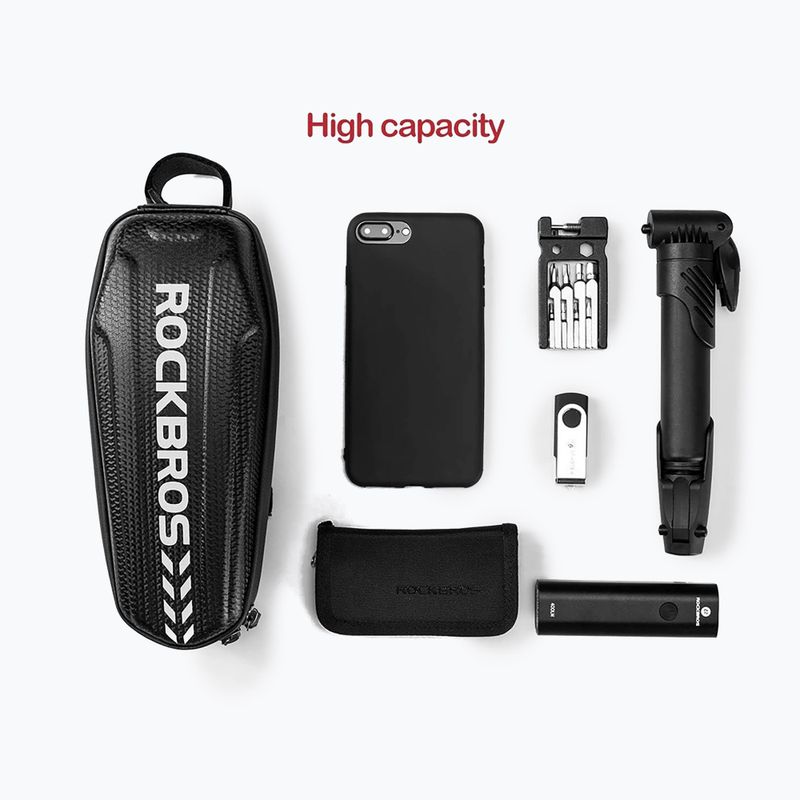 Bike frame bag Rockbros B60 Bike Tube Bag M black 4
