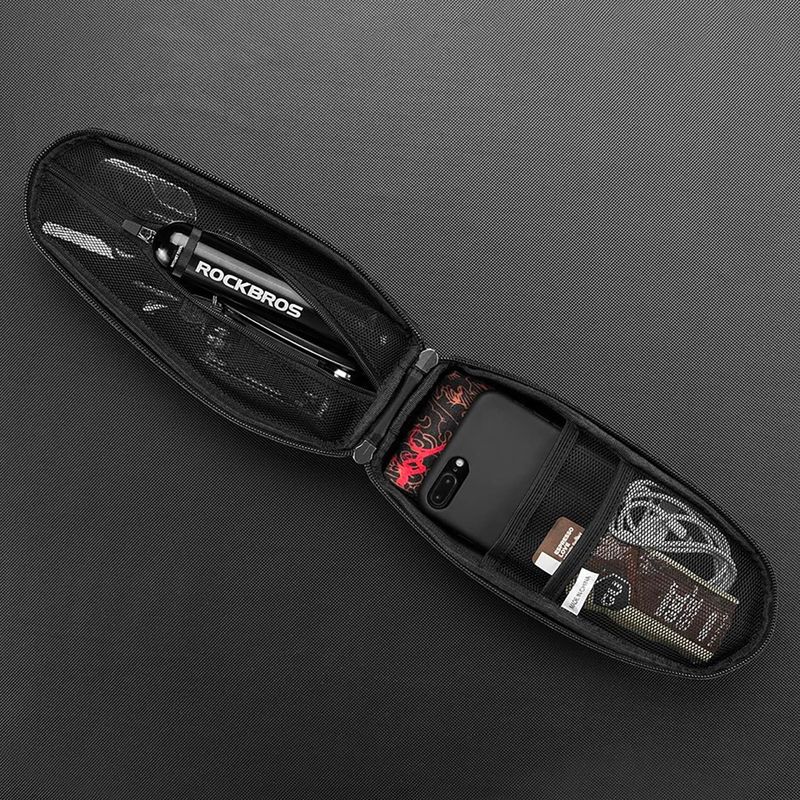 Bike frame bag Rockbros B60 Bike Tube Bag M black 5