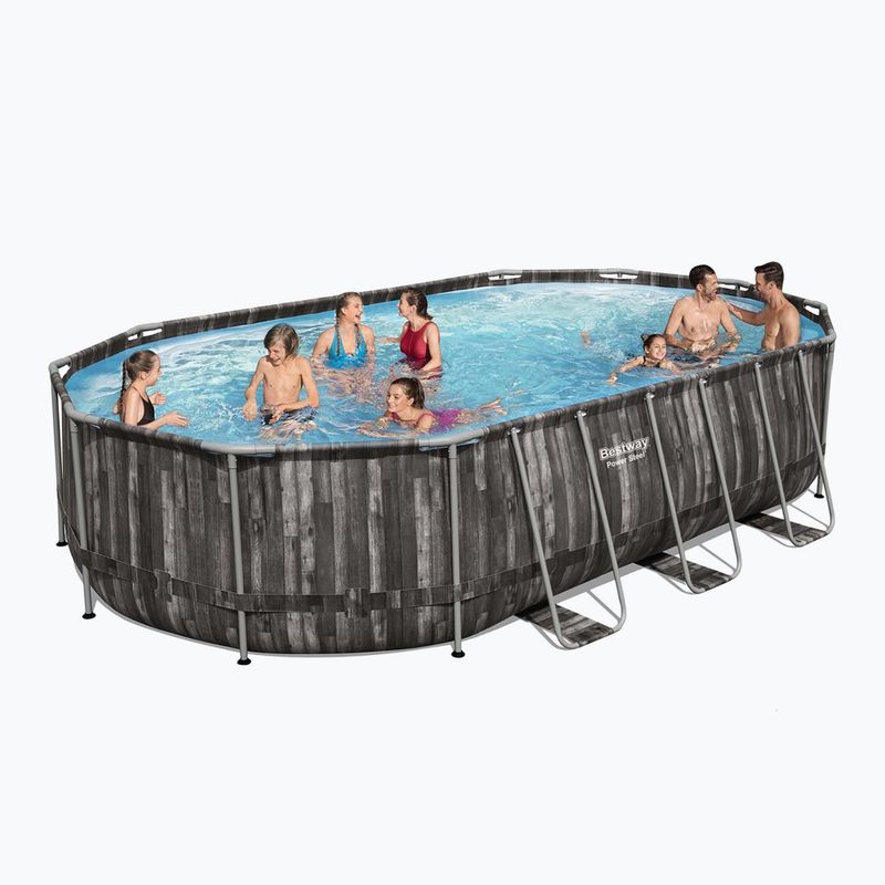 Bestway Power Steel Oval Pool Set 610 x 366 cm brown 2