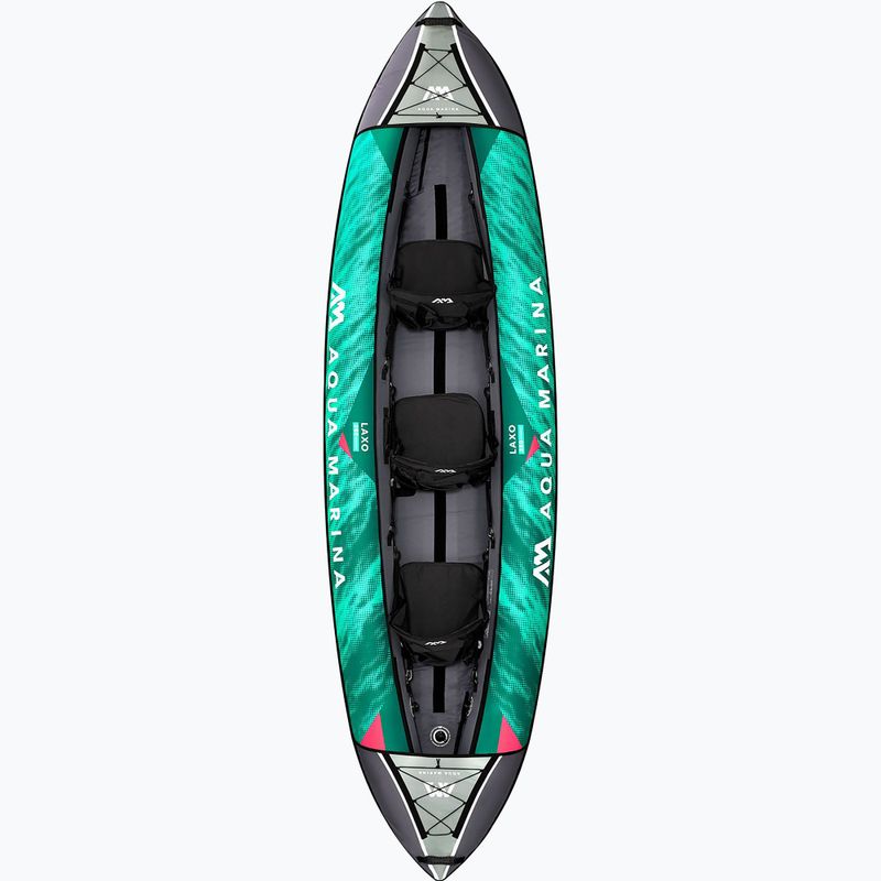 Aqua Marina Recreational Kayak green Laxo-380 3-person inflatable 12'6″ kayak 2