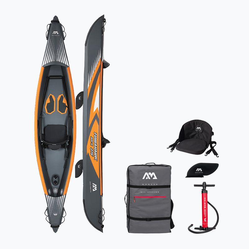 Aqua Marina Tomahawk grey Air-K 375 high-pressure inflatable 1-person 12'4″ kayak