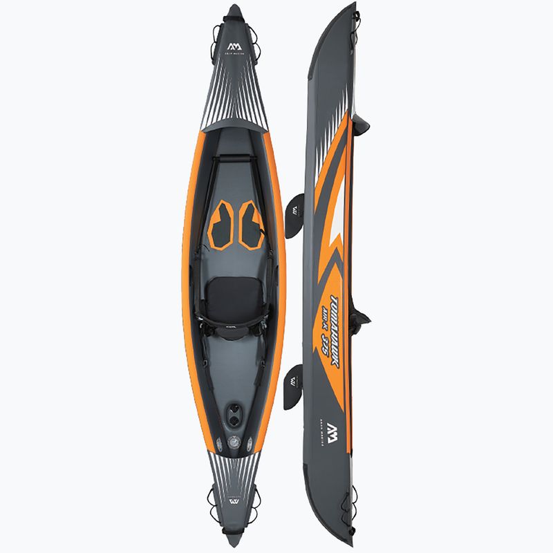 Aqua Marina Tomahawk grey Air-K 375 high-pressure inflatable 1-person 12'4″ kayak 2